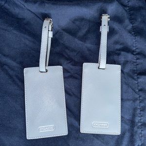 Pale blue Coach luggage tags (set of 2)